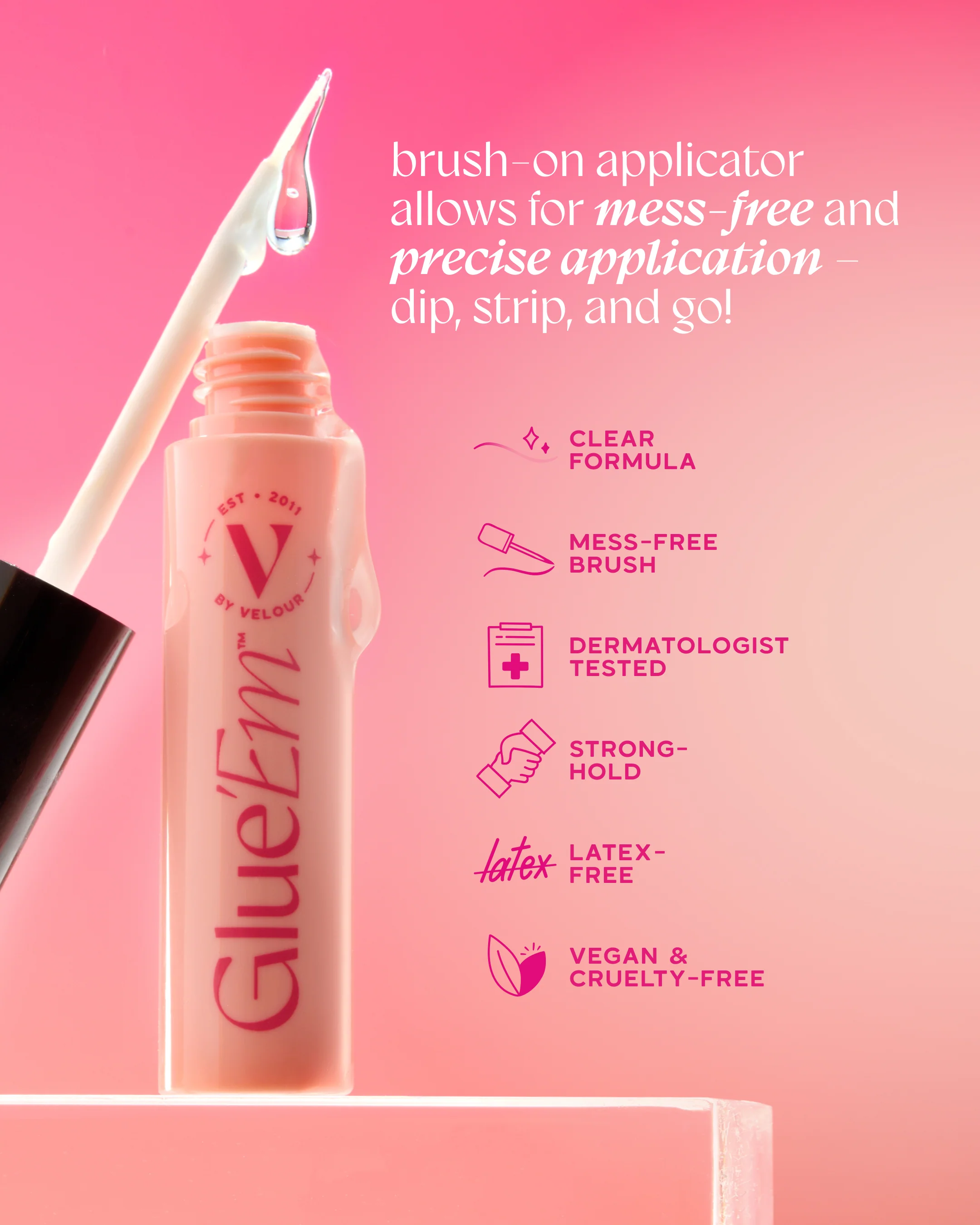 Glue 'Em™ Brush-On Lash Glue - Image 4